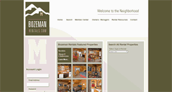 Desktop Screenshot of bozemanrentals.com